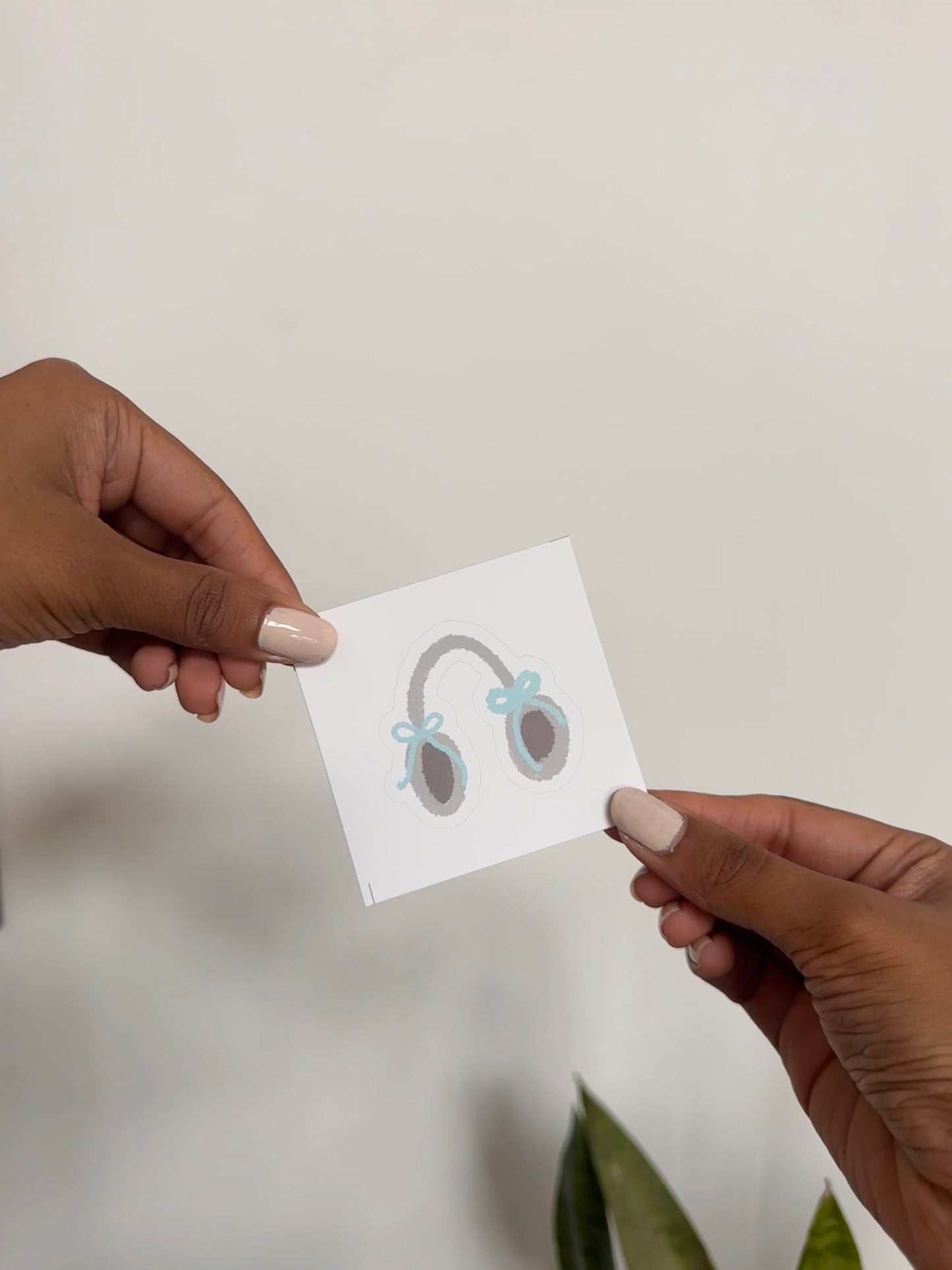 Bow Headphone Laptop Sticker