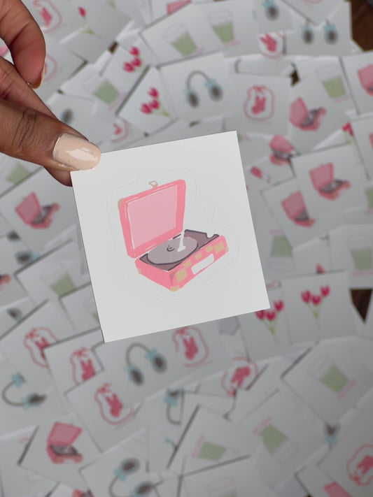 Record player Laptop Sticker