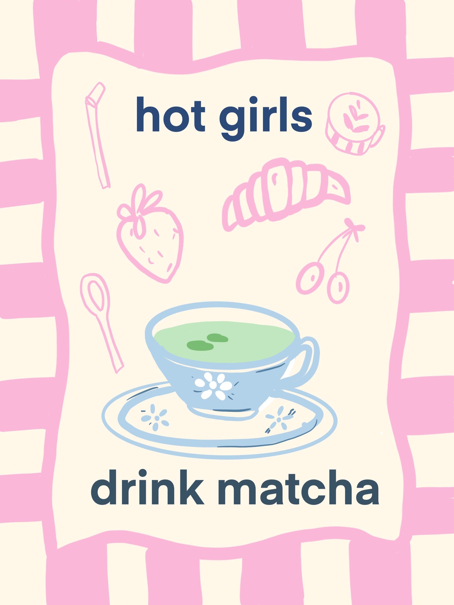 Hot girls drink matcha